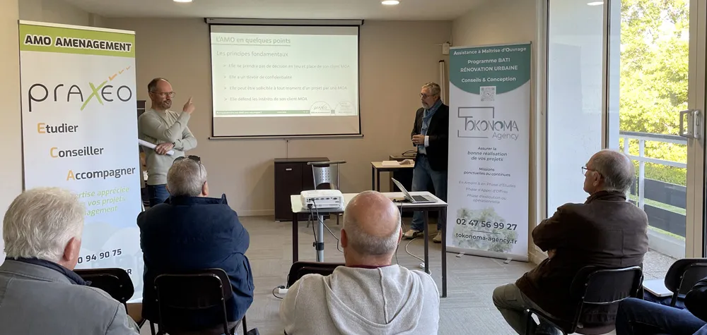 Image présentation au golf blue green avec praxeo actu tokonoma agency AMO Bâtiments - Programme | AMO Rénovation énergétique | Expert d'Assuré